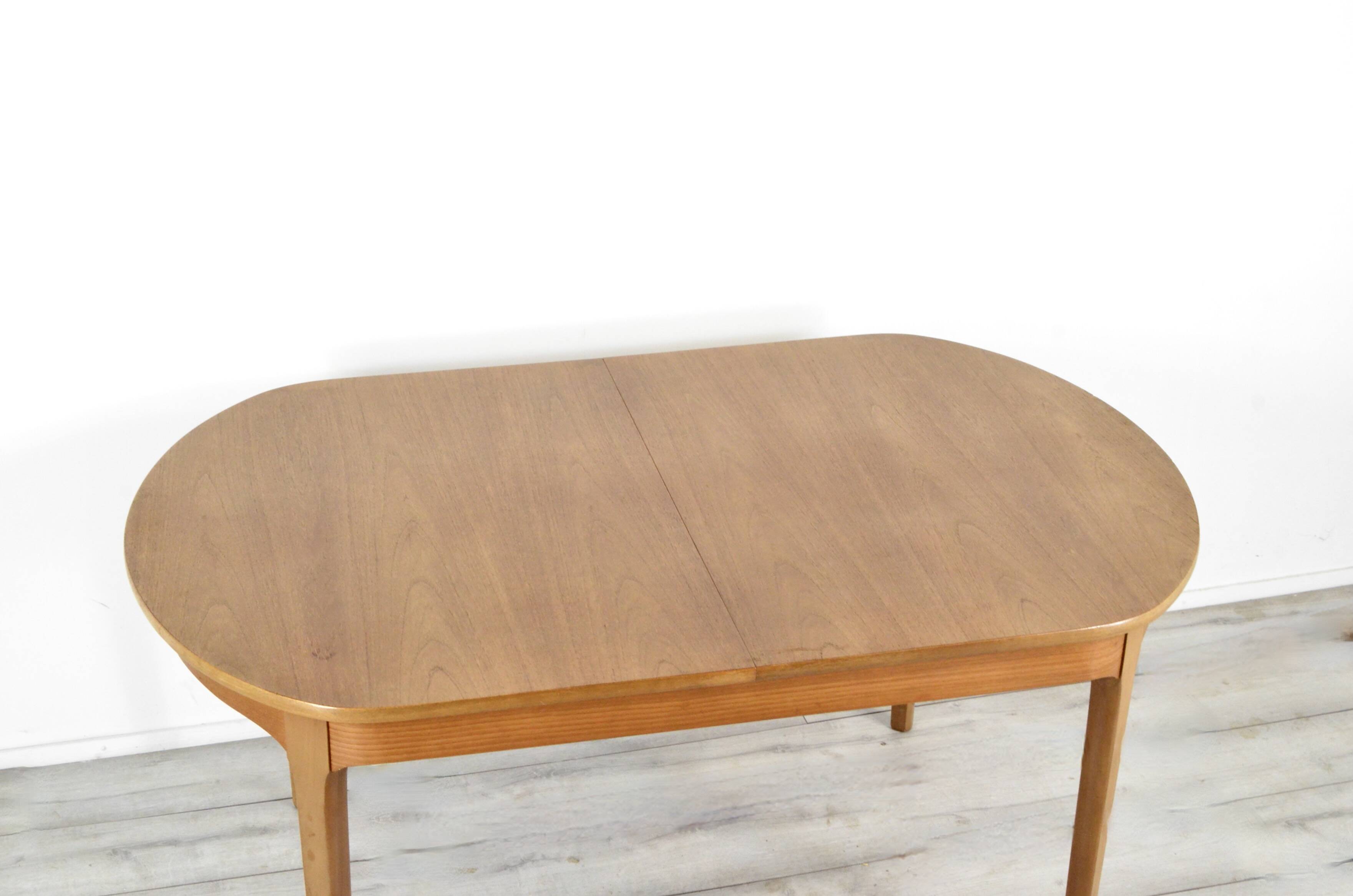 Midcentury Oblong Teak Extending Table. Vintage Modern / Danish / Retro Style .