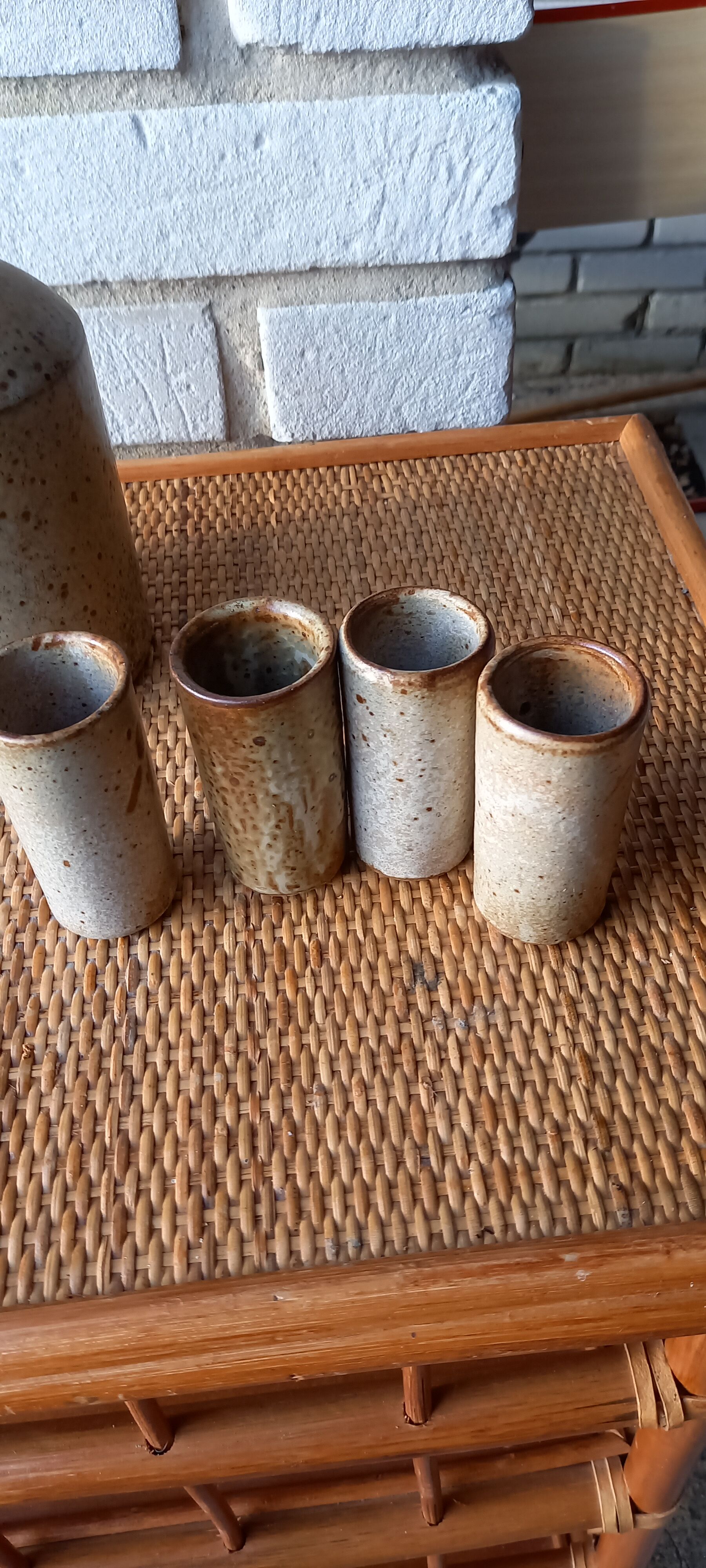 Pyrite stoneware liqueur service