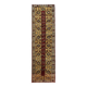 Rustic Mustard Burgundy Runner, Vintage Turkish Milas Wool Runner 81x286cm