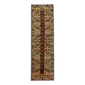 Chemin de table rustique moutarde bordeaux, chemin de table vintage en laine turque Milas 81x286cm