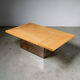 Coffee table bar in ash burl, Paul Michel for Roche Bobois, 1980.