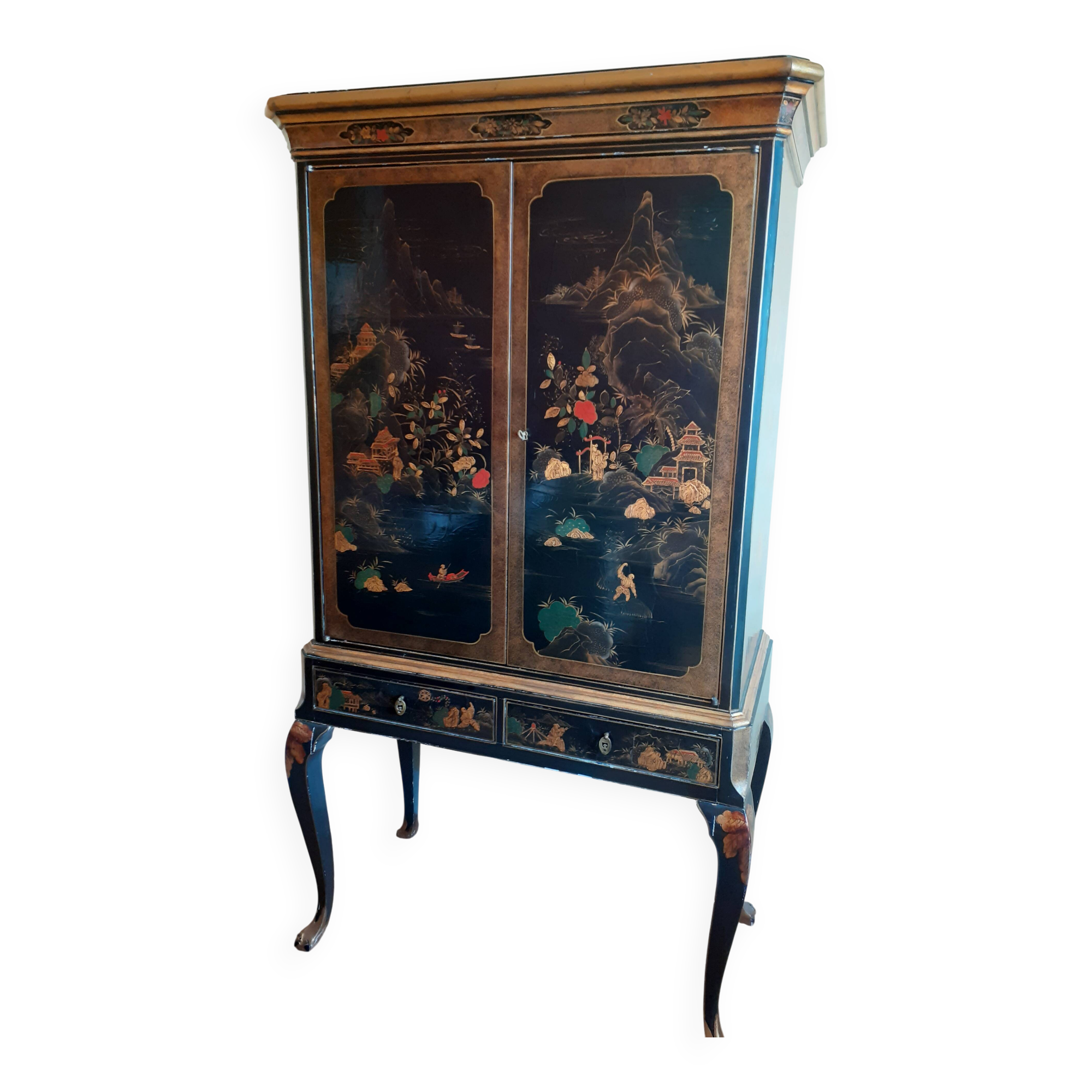 Meuble style chinois laqué