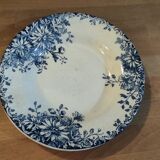 Hollow plate porcelain Gien Autumn flowers