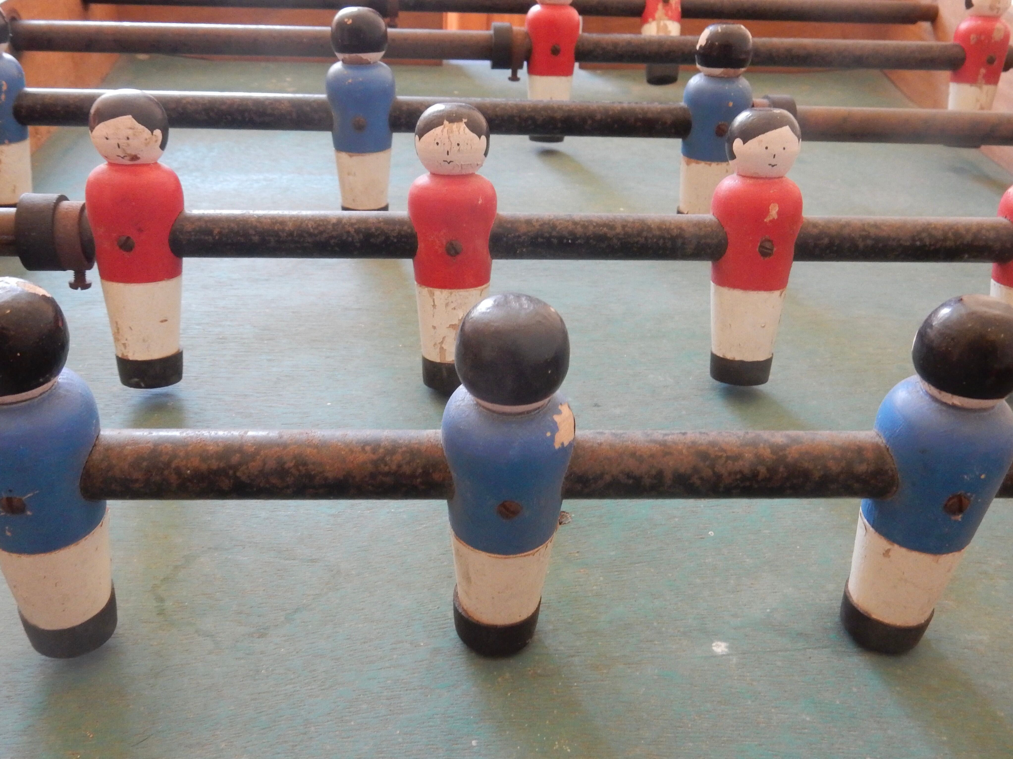 Wooden baby football