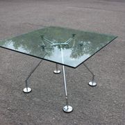 1970s Norman Foster Nomos glass table for Tecno Italy