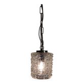 Glass and gilded metal suspension - mid 20th century