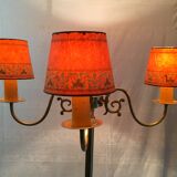 Lampadaire 4 feux en laiton massif mi XXème