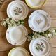 Set of 6 mismatched vintage soup plates