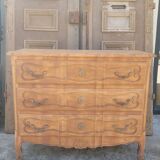 Commode de style Louis xv en merisier décapée