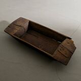 Antique Swedish Large Wabi Sabi Dark Wooden Tray, 1800s