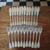 Ercuis silver-plated fish cutlery