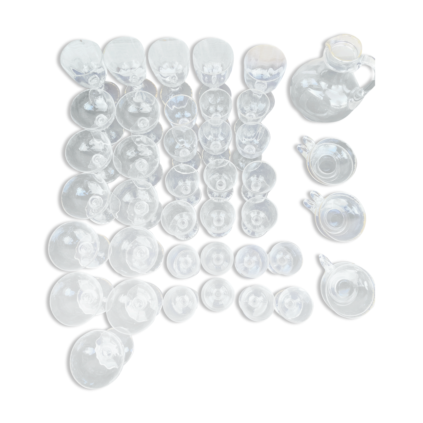 43-piece crystal service