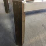 Table laiton et acier brossé 1970