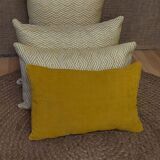 Set of yellow mustard cushions