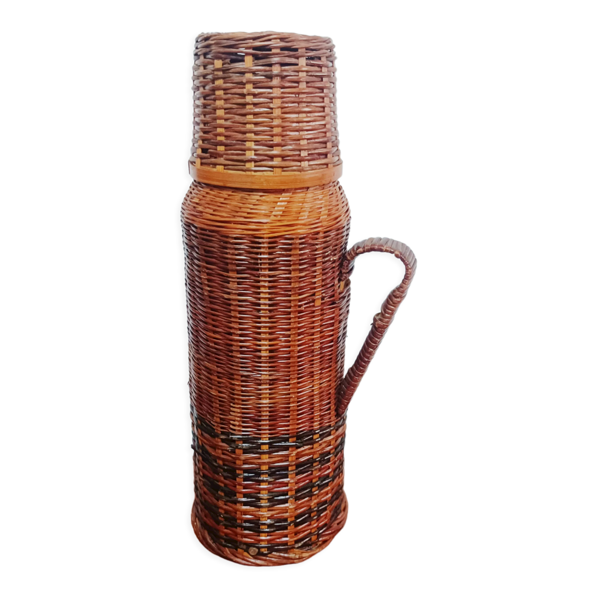 Old wicker thermos, small format