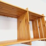 Pair of vintage pine wall shelves, from the 80s