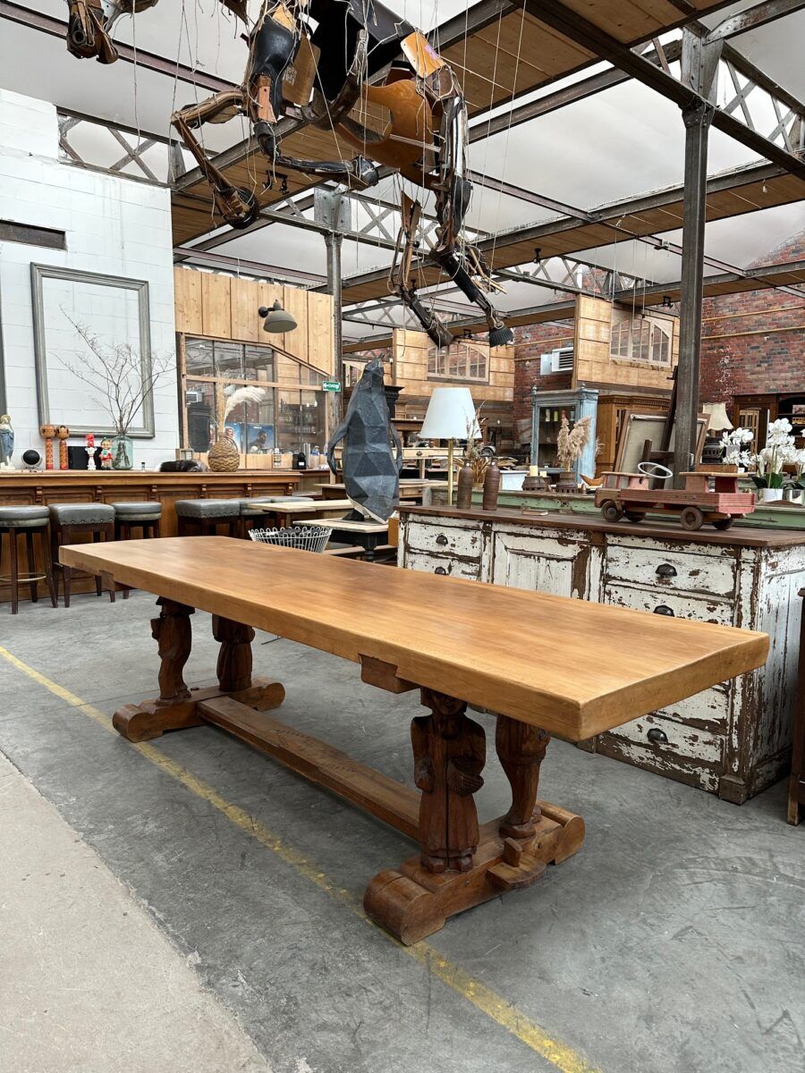 1950s mountain table in solid elm