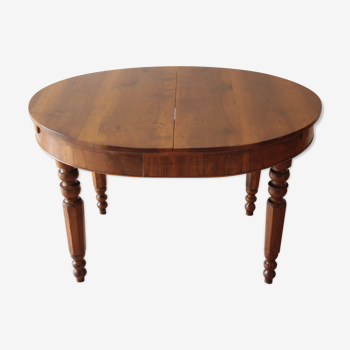 Table à manger antique de noix extensibles années 1800