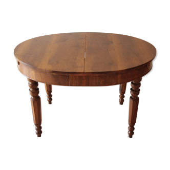 Table à manger antique de noix extensibles années 1800