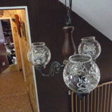 Vintage chandelier 3 branches up