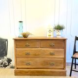 Vintage wooden chest of drawers – 4 drawers – Authentic charm