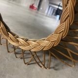 Wicker sun mirror