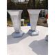 Set of aluminium vases from the 1930s.