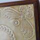 Wooden and ceramic trivet