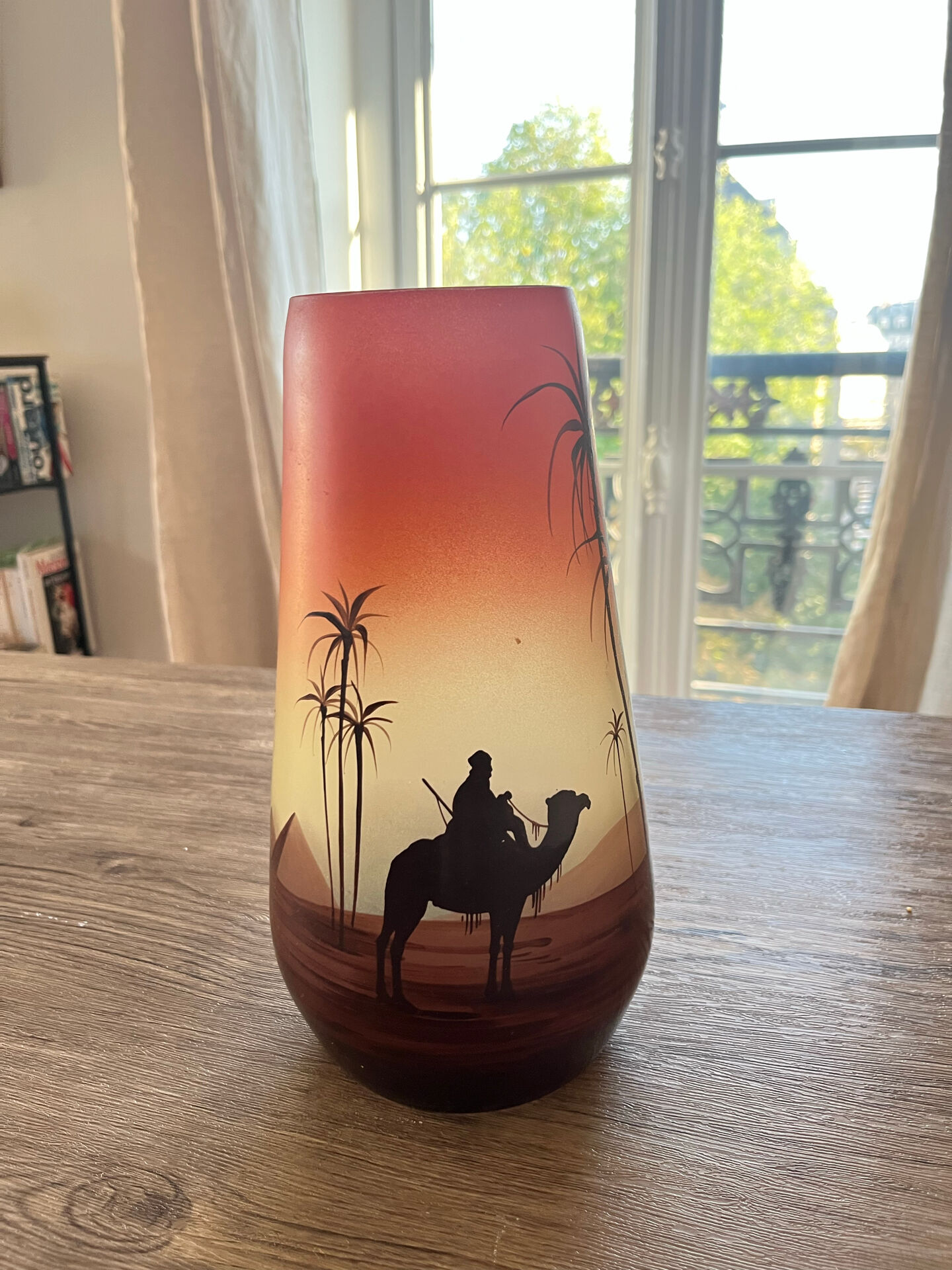 Very beautiful pair of decorative glass vases.