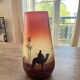 Very beautiful pair of decorative glass vases.