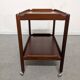Rosewood serving table on wheels by Opal Möbel from the 60s/70s