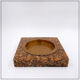 Large square brass and epoxy trinket tray with seed inclusions