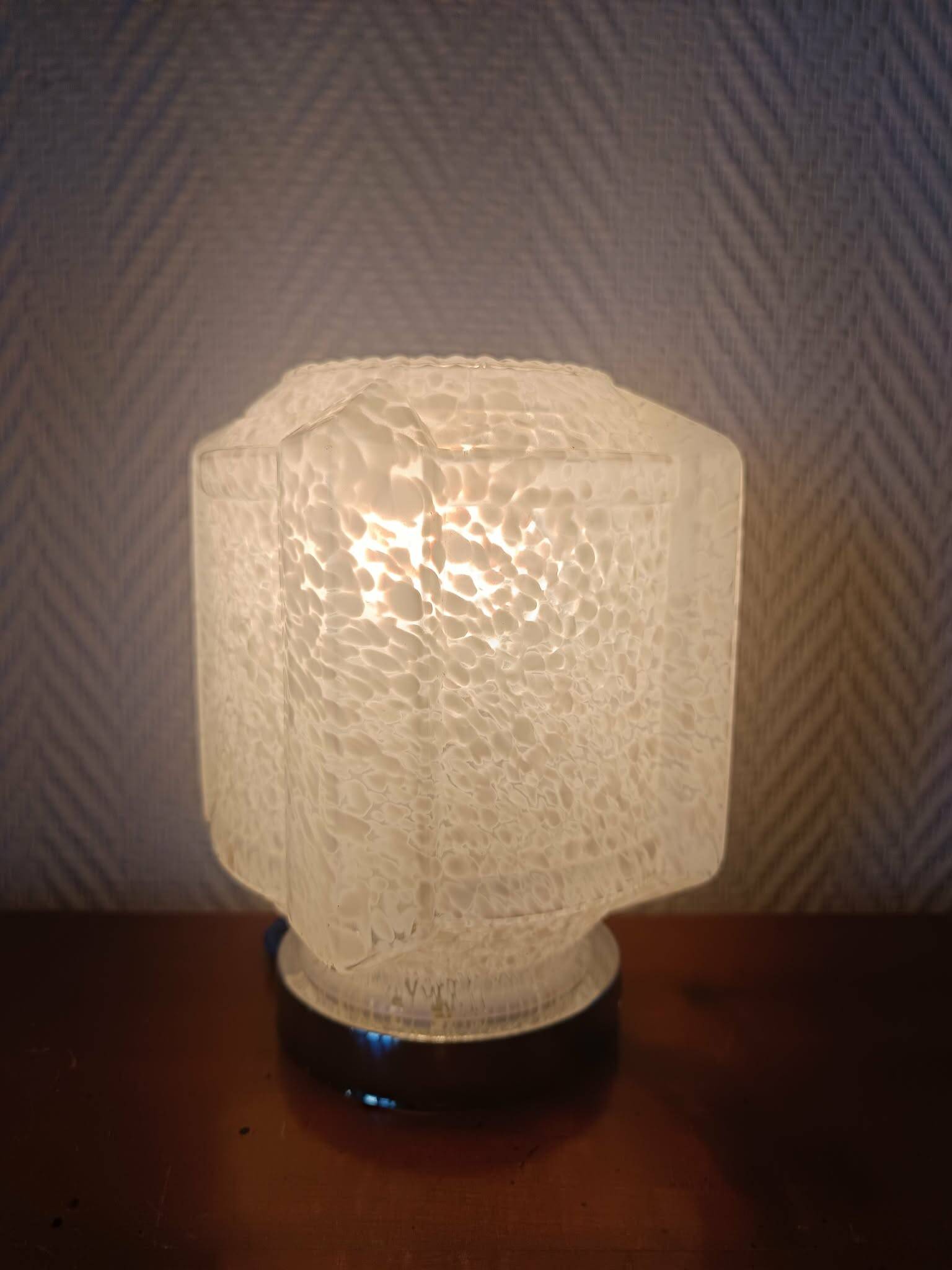 Art Deco table lamp Clichy glass