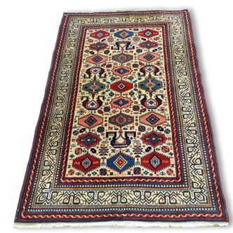 Hand made oriental rug: former Shirvan Perepedil 180 x 110 cm around 1930.