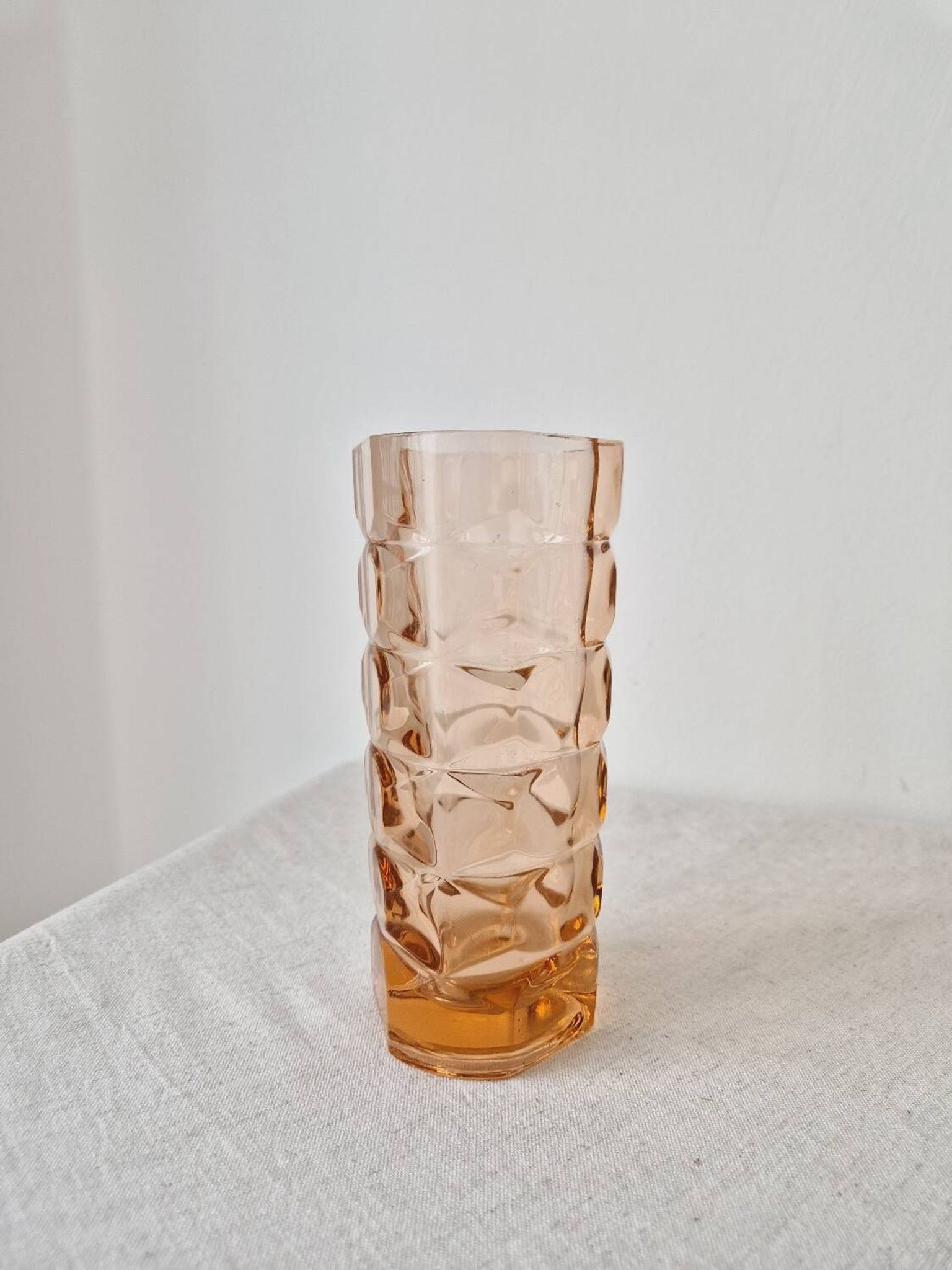Glass vase 'Rosaline' Art Deco style '60s - Vintage Luminarc
