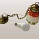 Ancienne lampe Art déco en verre, années 20