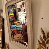 Louis Philippe style mirror in patinated stucco