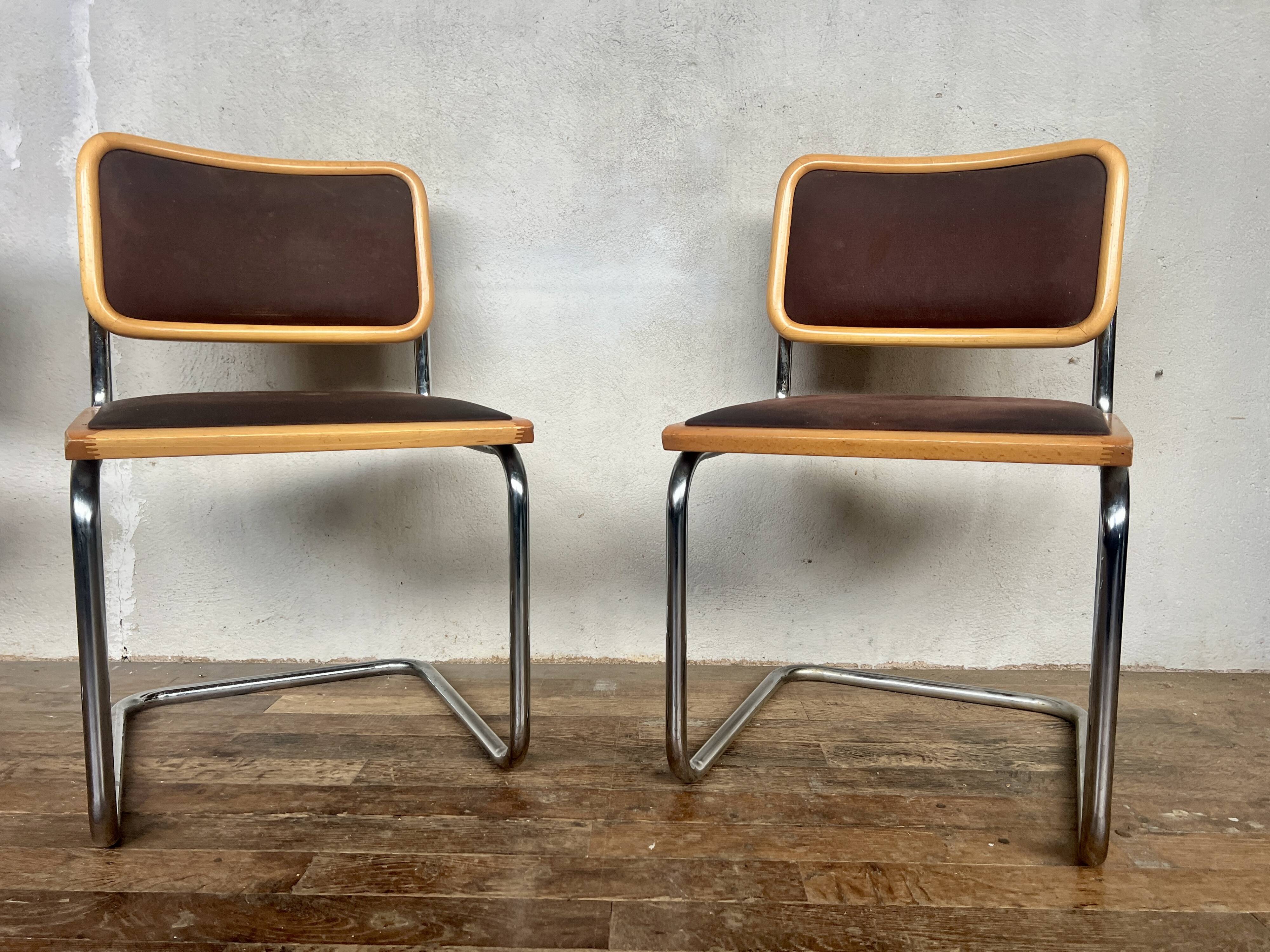 Série de 4 chaises Marcel Breuer Made in ITALY