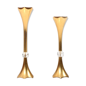 Paire de chandeliers dorés par Hugo Asmussen, Danemark