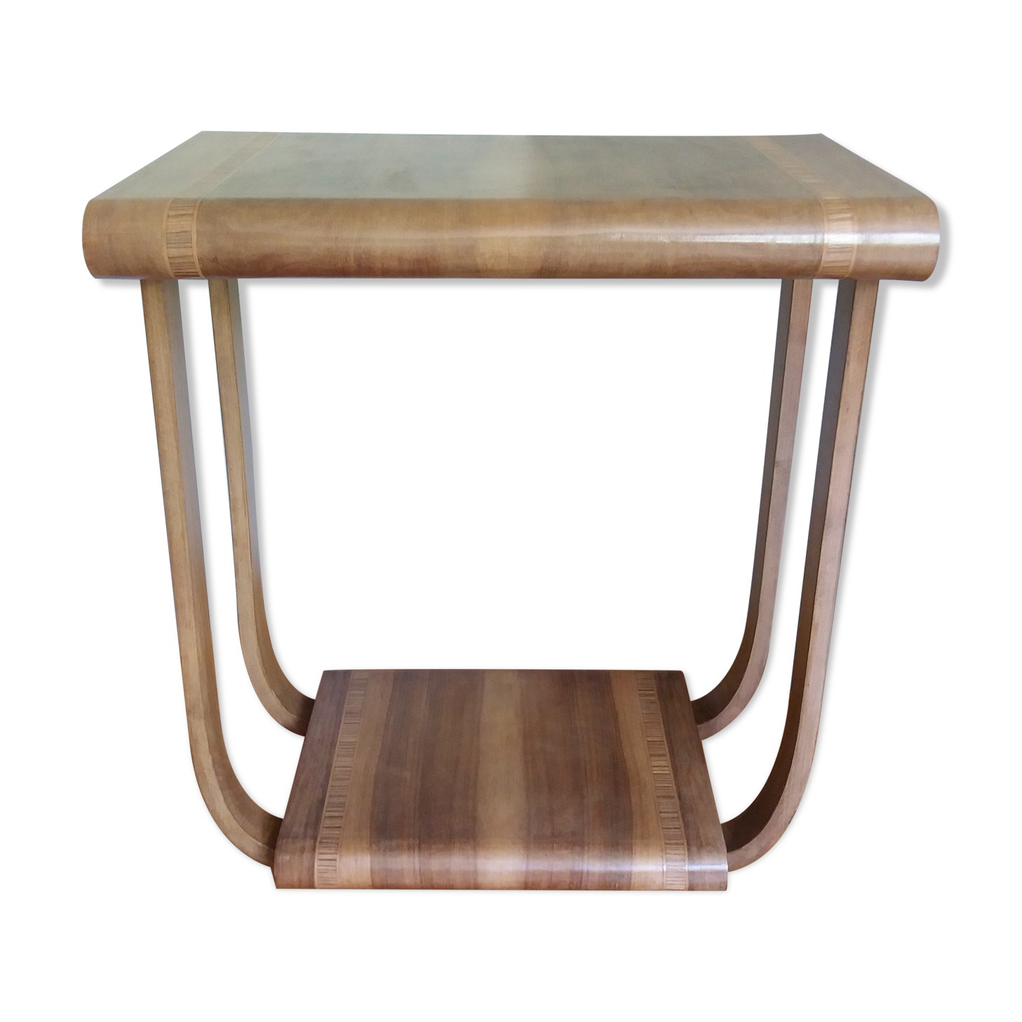 Art Deco curved wood console