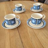 4 vintage cups and saucers