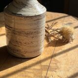 Large handcrafted bottle in glazed and marbled ceramic stoneware