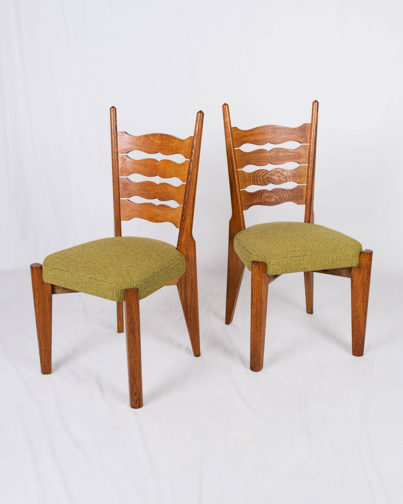 Pair of chairs by Guillerme and Chambron for Your House, France, 1950s