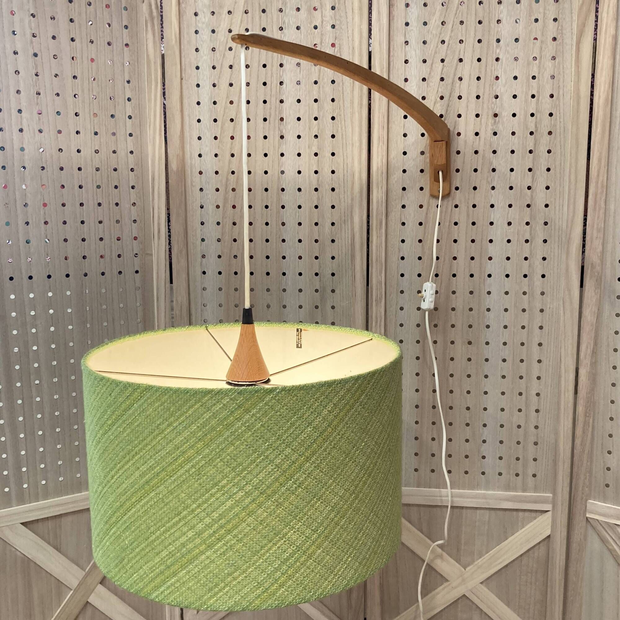 LARGE SCANDINAVIAN DESIGN WALL LIGHT STAMPED 1950.