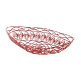 Corbeille à fruits en métal rouge