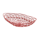 Corbeille à fruits en métal rouge