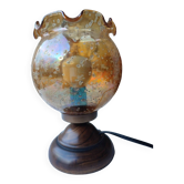 Vintage tempered glass table lamp