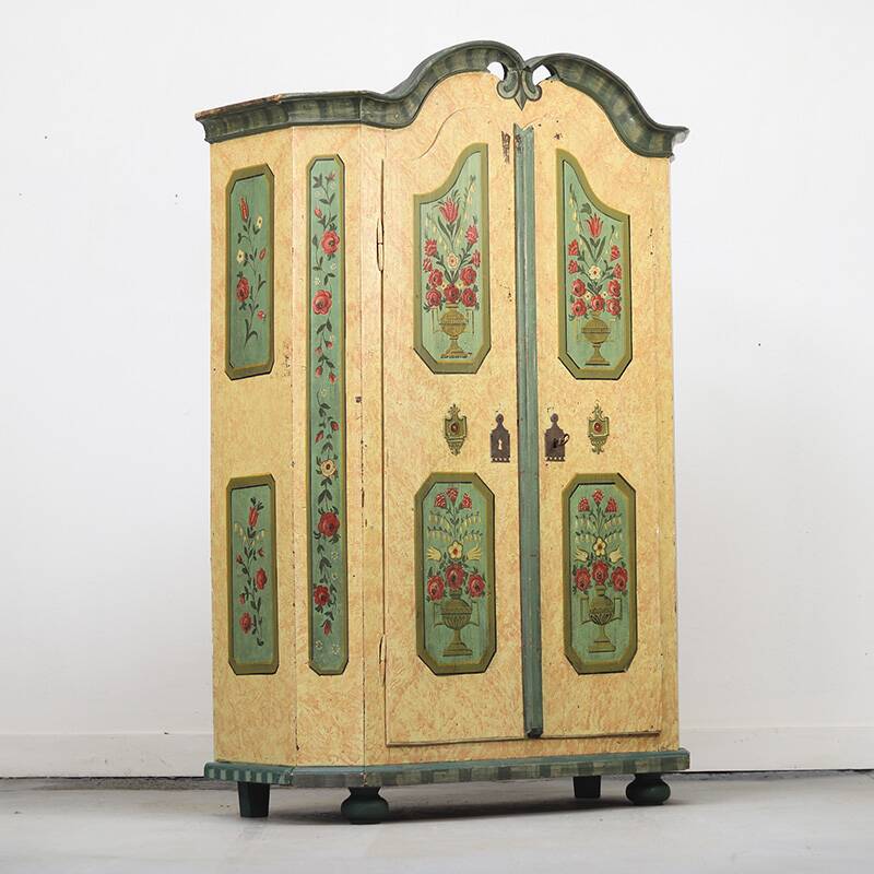 Painted folk art bridal wardrobe