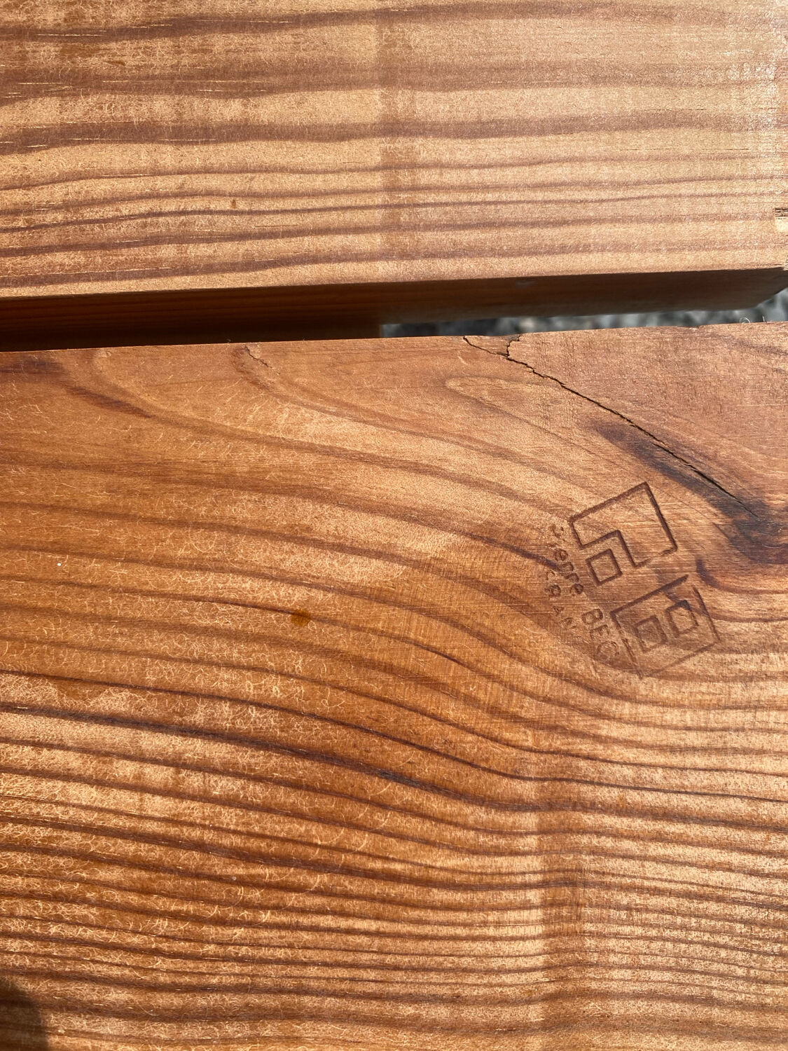 Table and benches by Pierre Begué