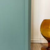 Antique solid pine wardrobe, reimagined in Celadon Green.